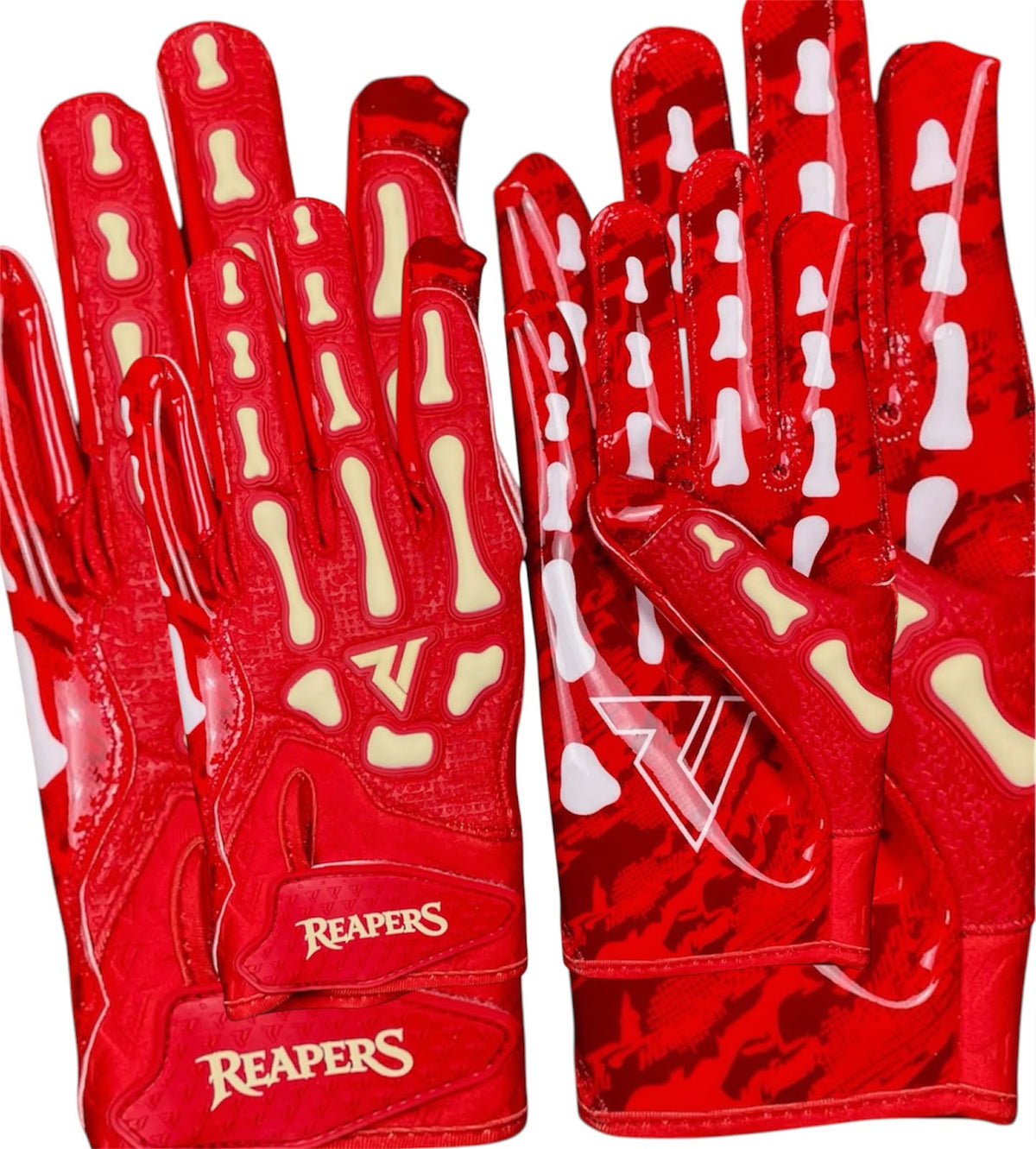 NEW OG Reaper Bones Football Gloves (Black & White Bones)