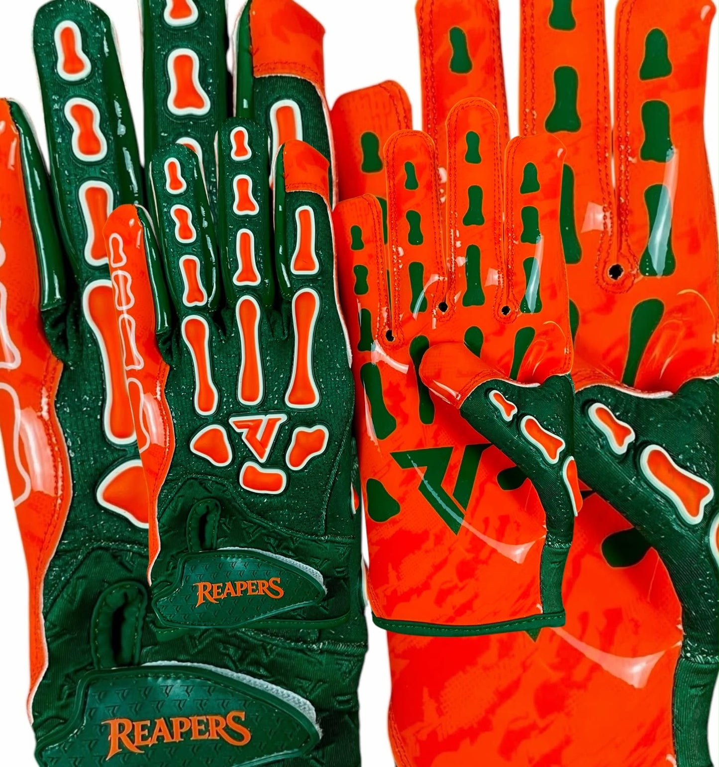 NEW Reaper College Bones Football Gloves