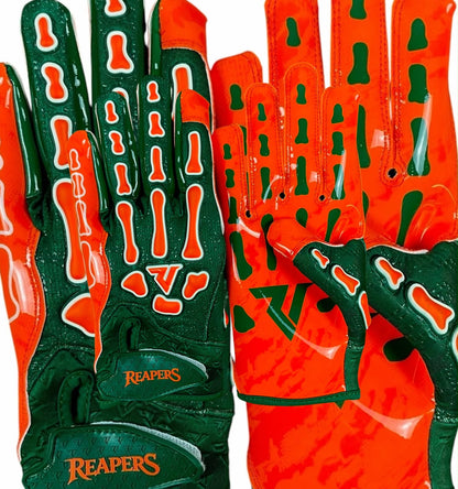 NEW Reaper College Bones Football Gloves