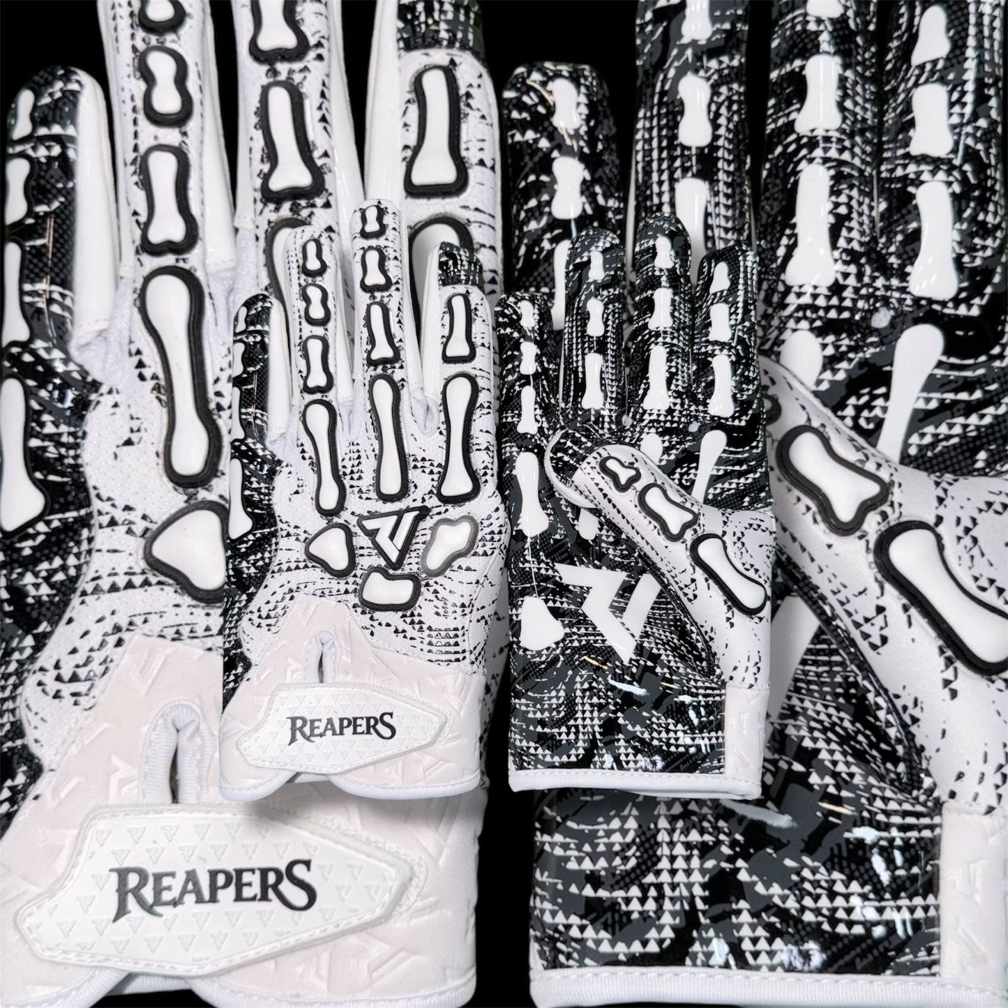 NEW Reaper BLK OREO Bones Football Gloves