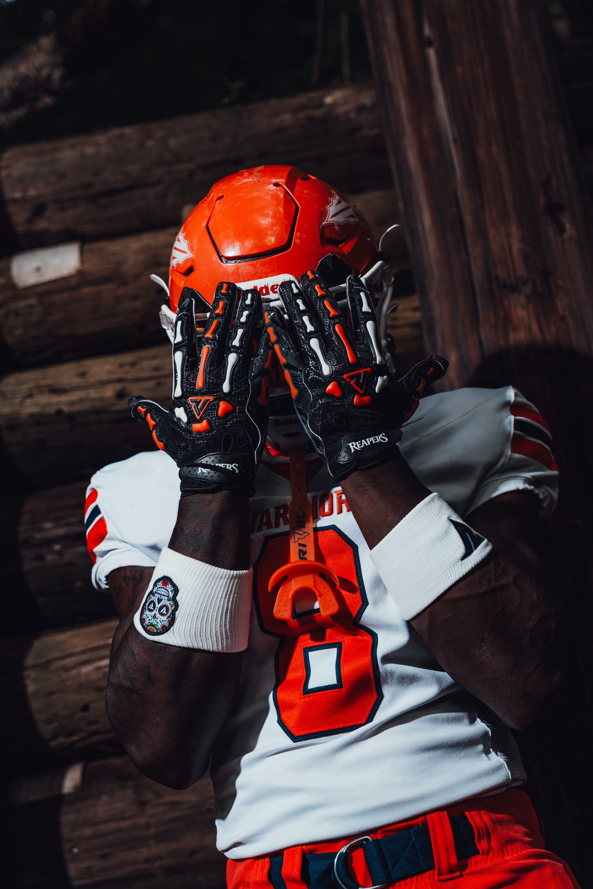 NEW Reaper Black Series Bones Football Gloves – Rivel Athletics