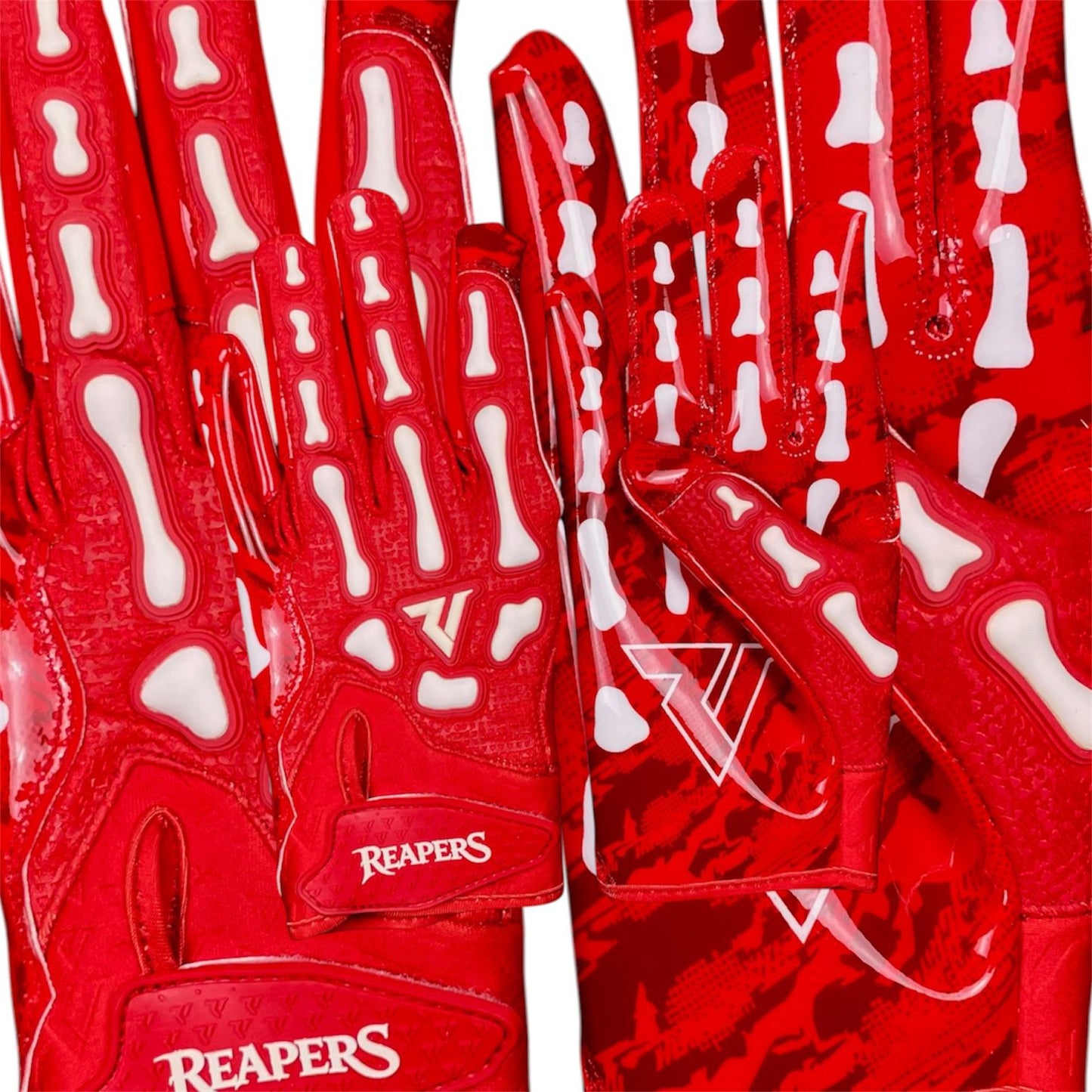 NEW OG Reaper Bones Football Gloves (Black & White Bones)