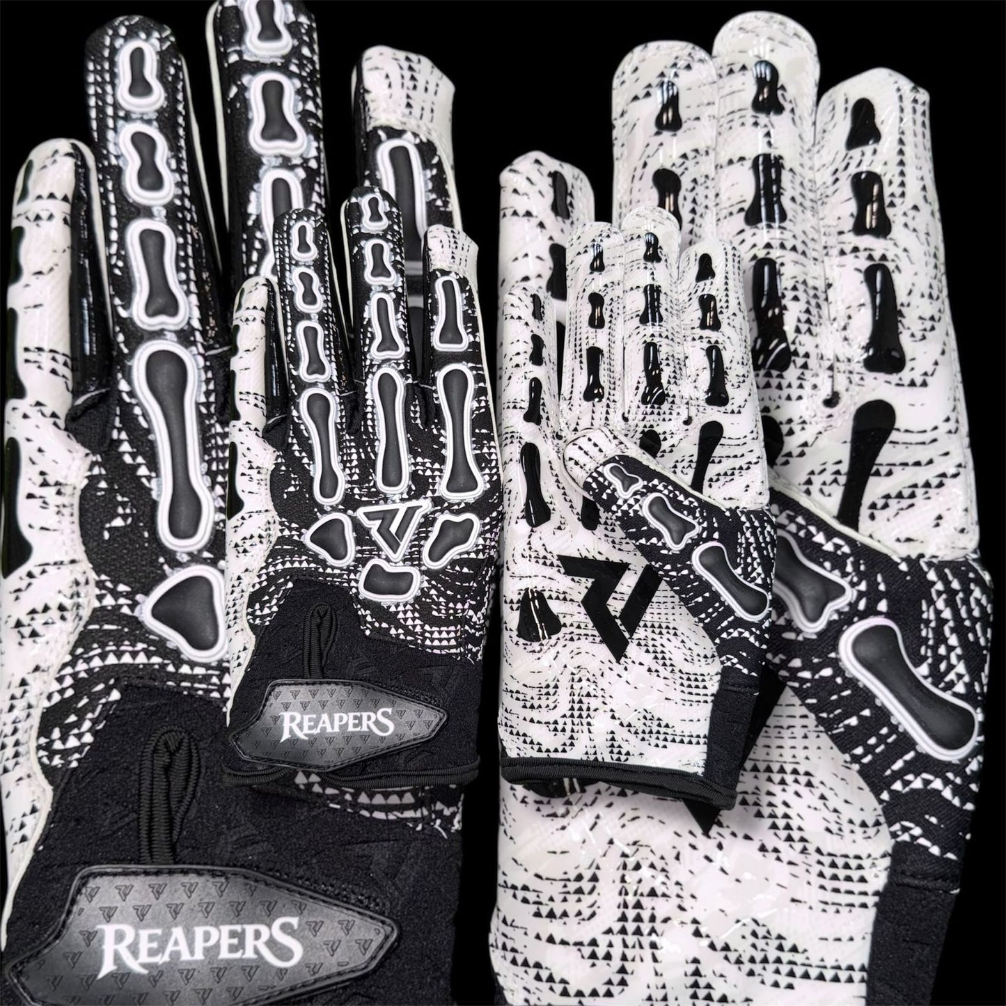 NEW Reaper BLK OREO Bones Football Gloves