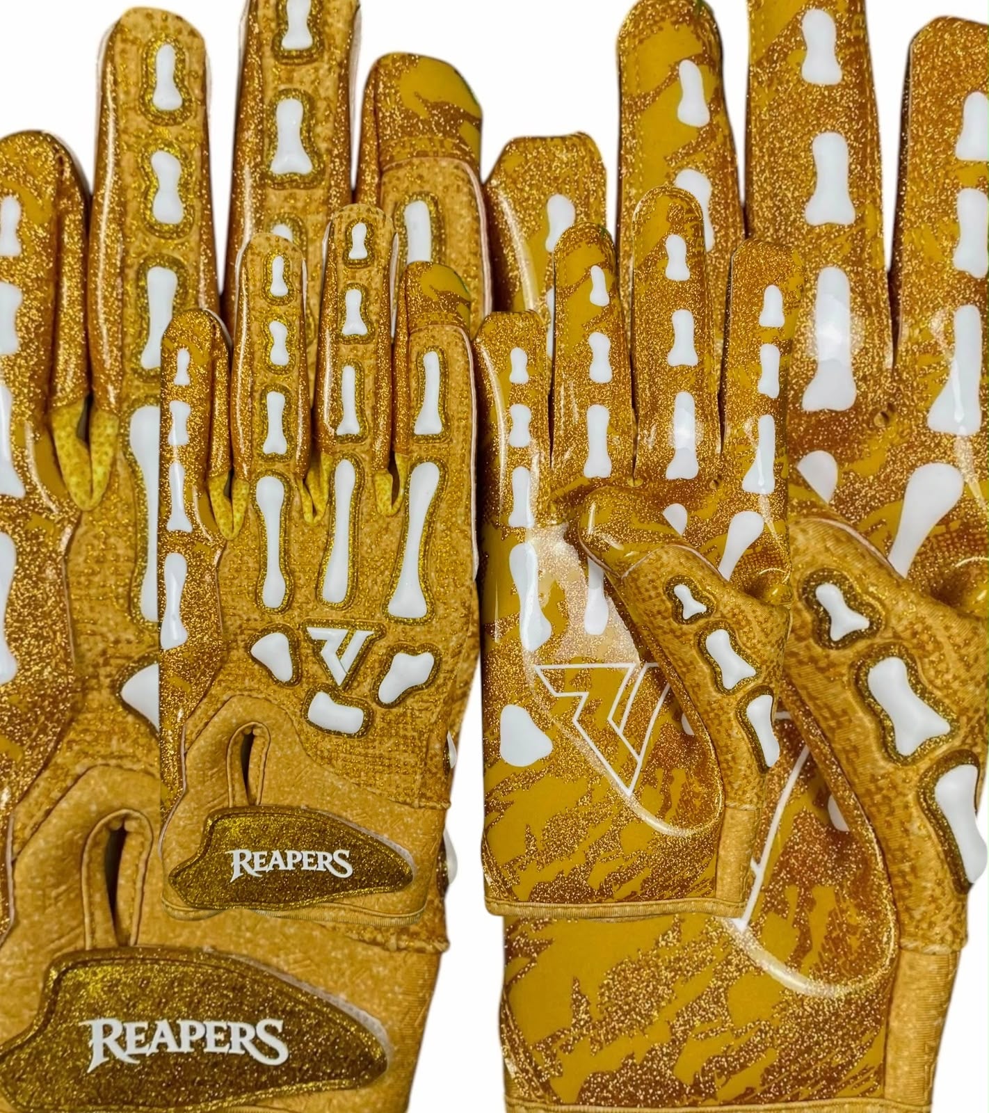 NEW 24k Reaper Bones Football Gloves