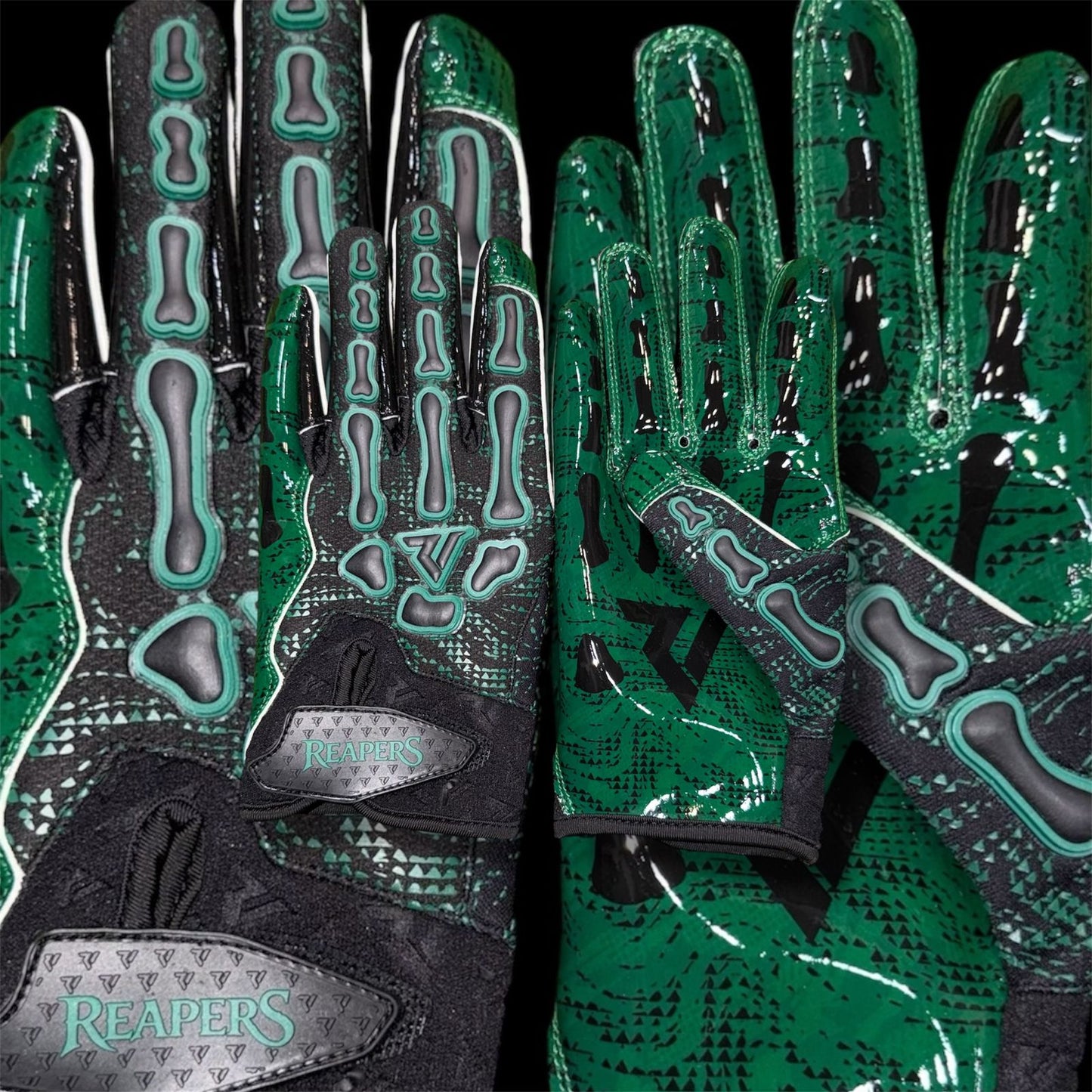 NEW Reaper BLK OREO Bones Football Gloves