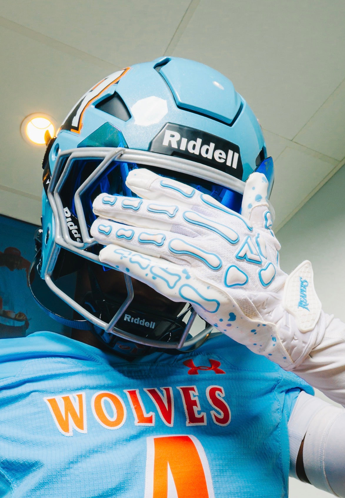 NEW Reaper WHT Series OREO Bones Football Gloves