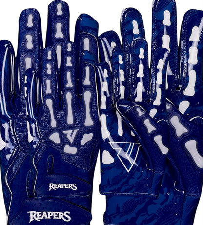 NEW OG Reaper Bones Football Gloves (Black & White Bones)