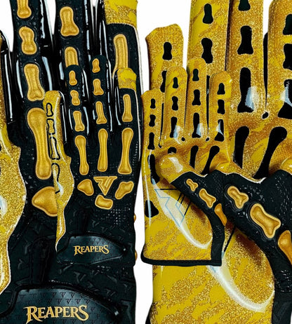NEW 24k Reaper Bones Football Gloves