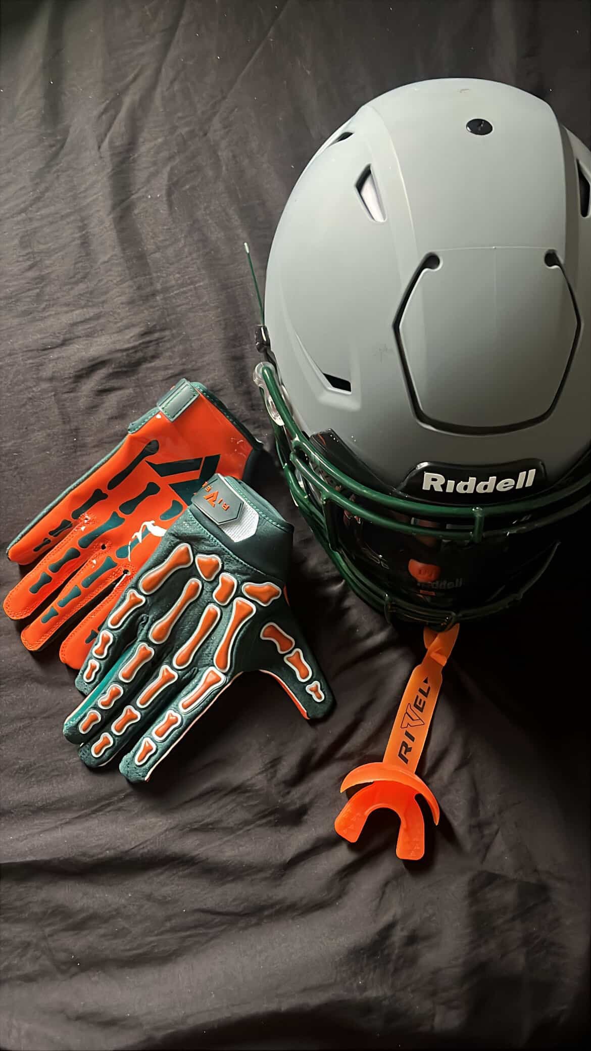 Reaper College Bones Football Gloves