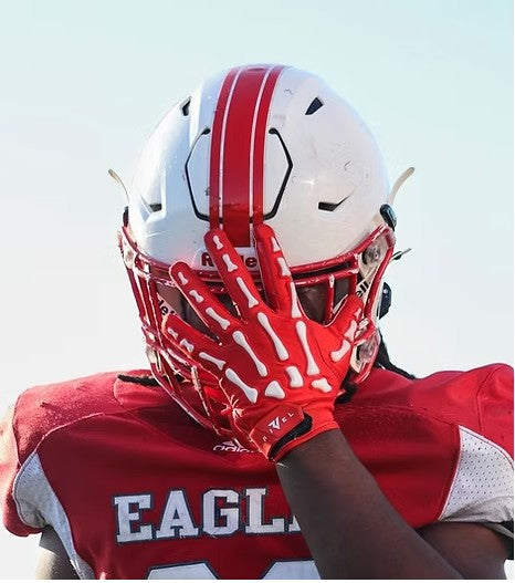 OG Reaper Bones Football Gloves (Black & White Bones)