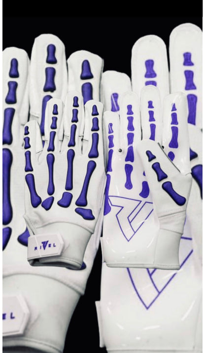 Reaper White Series Bones Football Gloves image 9